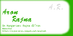 aron rajna business card